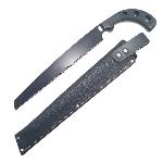 Scie arboricole PRO de 270 mm, teflonnée de marque Shogun. Etui recouvert de cuir véritable.